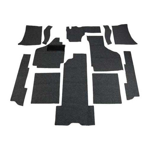 Kit de moqueta negra TMI para Karmann-Ghia 14 Coupé 69 ->74 - KGB146974