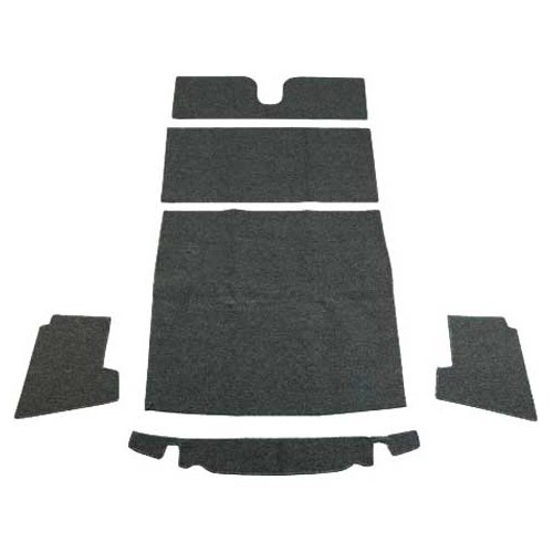Teppichsatz schwarz TMI für Karmann-Ghia 14 Cabriolet 56 ->68 - KGB155668