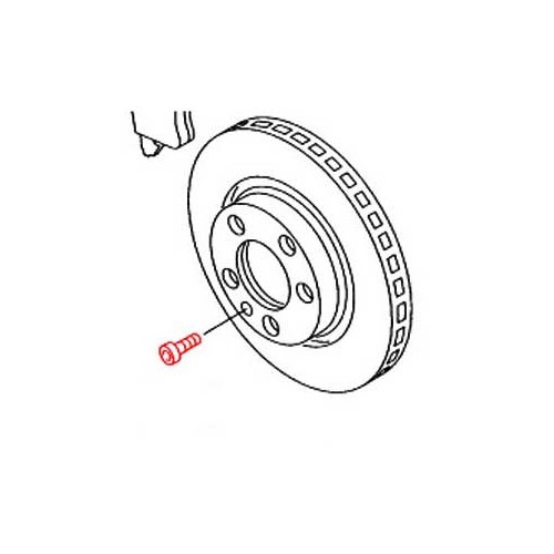 Vis de blocage sur disque de frein pour VW Transporter T5 - KH27002