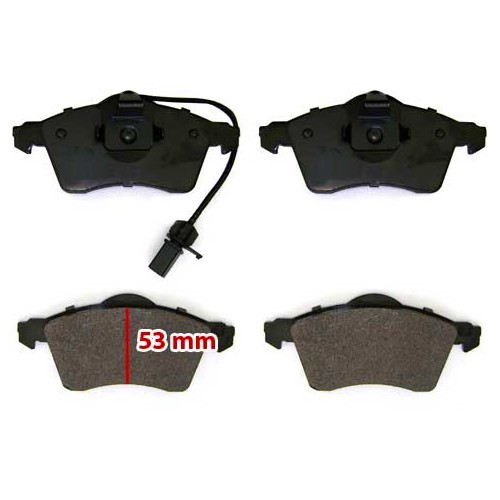     
                
                
    Front brake pads for VOLKSWAGEN Transporter T4 with 15" wheels (1999-2003) - High quality - KH28916
