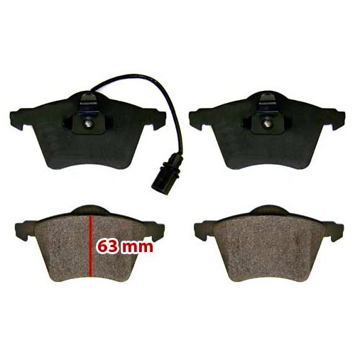  Front brake pads for VW Transporter T4 with 16" wheels (1997-2001) - High quality - KH28921 