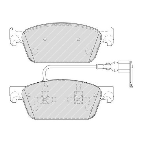  Plaquettes de frein avant pour VW Transporter T5 avec jantes en 17" de 2010 à 2015 - KH28943 