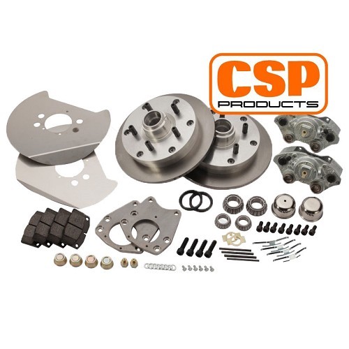  Kit de frenos delanteros con discos CSP 5 x 130 PORSCHE para Combi 64 ->70 - KH29101K 