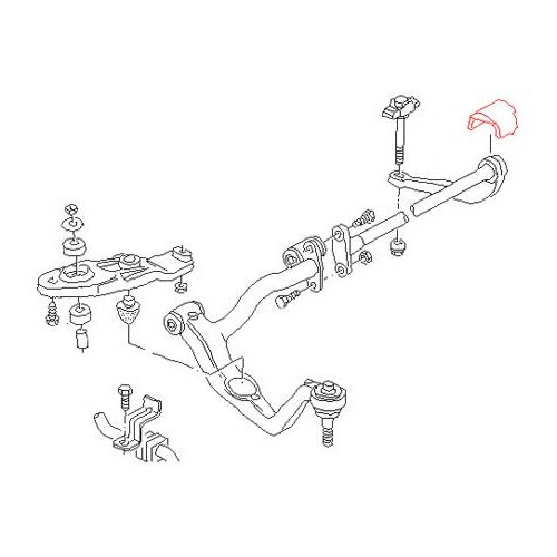 Silentblock Innenseite des vorderen Drehstabes für VW Transporter T4 von 1990 bis 2003 - KJ42330