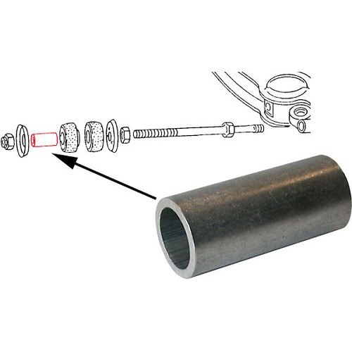 Muffe auf Zugstange der Vorderradaufhängung für VW Transporter T25 - KJ51233
