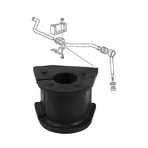  Silentbloc intérieur de barre stabilisatrice 22 mm pour VW Transporter T25 de 1979 à 1984 - KJ51271 