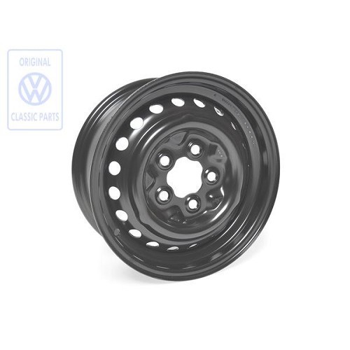  Jante Noire origine VW 5,5 x 14" pour Combi & Transporter 71 ->92 - KL33000N 