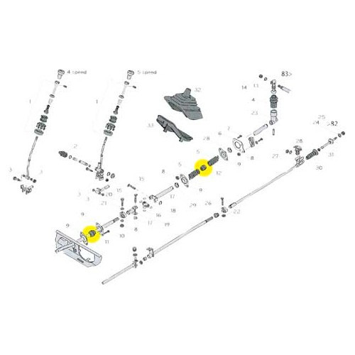 Lagerdop van het versnellingsmechanisme voor Transporter 82 ->92 - KS00106