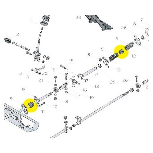 Lagerdop van het versnellingsmechanisme voor Transporter 82 ->92 - KS00106