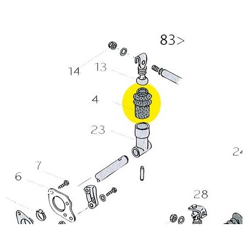 Hoes van het schakelmechanisme voor Transporter 83 ->91 - KS00111