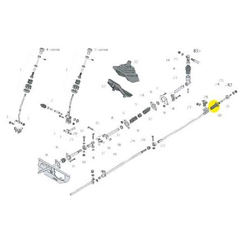  Fuelle de varillaje de marchas para Transporter 79 ->85 - KS00113-1 