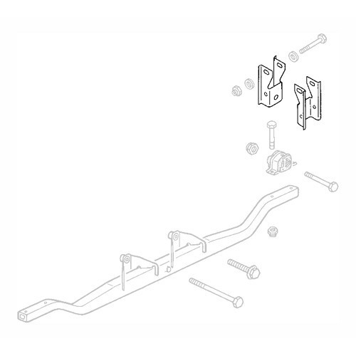 Staffe di supporto motore per VOLKSWAGEN Combi Bay Window (08/1971-07/1979) - Motore tipo 1 - KS00219