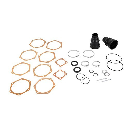     
                
                
    CSP gaskets & bellows package for VW Old Beetle, Karmann Ghia & type 3 with trumpets. - KS09607
