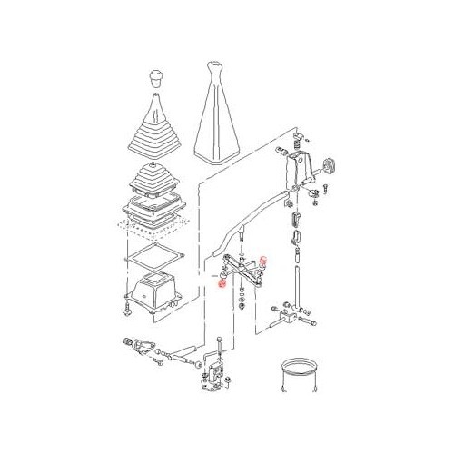 Douille de pivot arrière de sélection des vitesses pour VW Transporter T4 - KS34022