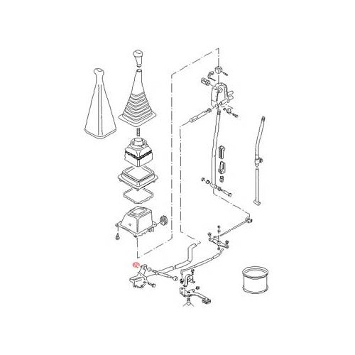 Douille sur fourchette de sélection des vitesses pour VOLKSWAGEN Transporter T4 (1990-2003) - KS34030