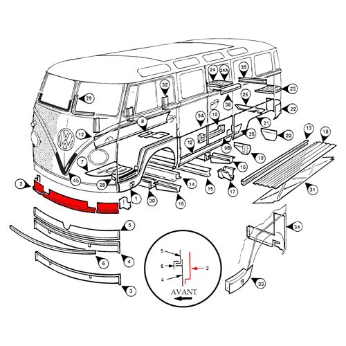 Innere Frontschürze für Combi Split - KT002