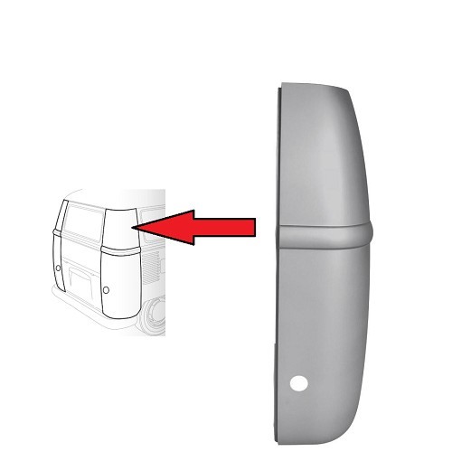  Canto traseiro direito completo para VW Combi Split 03/55 -&gt;57 - KT0226 