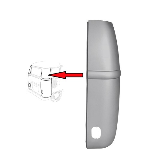  Angolo posteriore destro completo per VW Combi Split 62 -&gt;63 - KT0232 