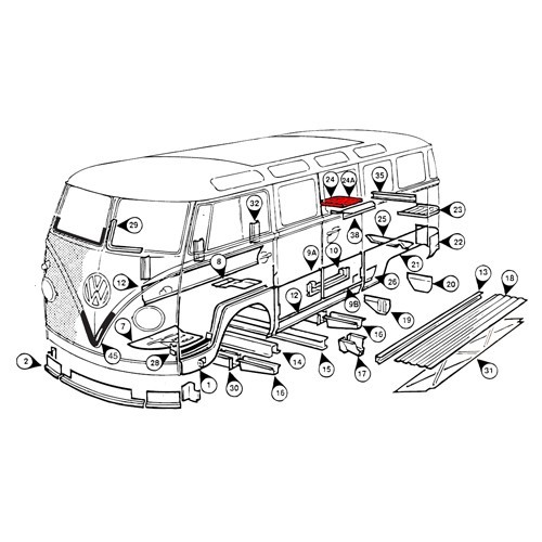 6-volt battery cradle Combi Split - KT024