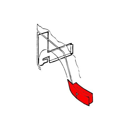  Scatola parafango anteriore destro per VOLKSWAGEN Combi Split (-07/1967) - KT0332 