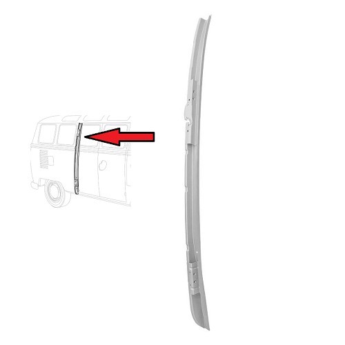  Zijdeurpaneel rechter achterstijl "C-stijl" voor VOLKSWAGEN Combi Split (1961-1967) - KT070 