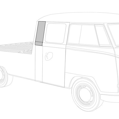 Reparaturblech hinten rechts oben für VOLKSWAGEN Kombi Split Pickup Doppelkabine (-07/1967) - KT08050