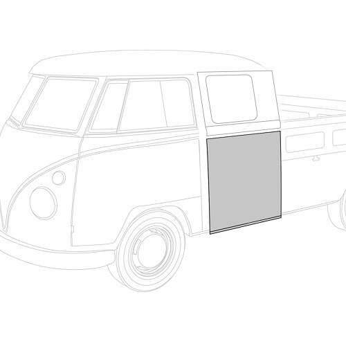 Left rear side panel for VOLKSWAGEN Combi Split Pickup double cab (-07/1967) - KT08053