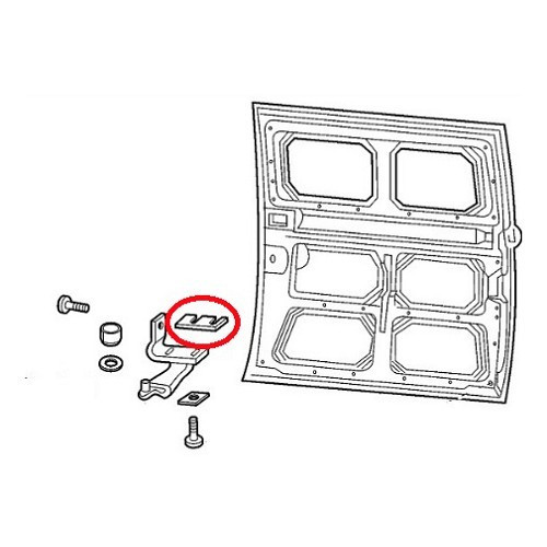 Spacer between lower arm and sliding door for VOLKSWAGEN Combi Bay Window (1968-1979)