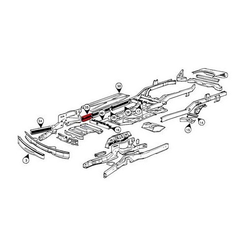 Small central angle bracket for Combi Bay Window 1968 -> 1979 - KT235