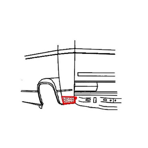 Unteres Eckblech Kotflügel hinten links für VOLKSWAGEN Transporter T25 (05/1979-07/1992) - KT25121