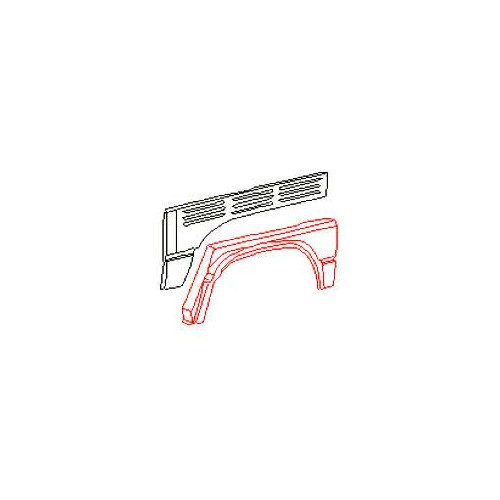 Paso de rueda trasero izquierdo para VOLKSWAGEN Transporter T25 (05/1979-07/1992) - calidad original - KT25123