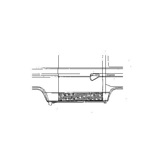 Tôle extérieure de bas de porte latérale pour VOLKSWAGEN Transporter T25 (05/1979-07/1992) - KT25140