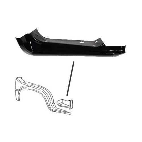 Front sectioon of right wing for VW Transporter T25/T3