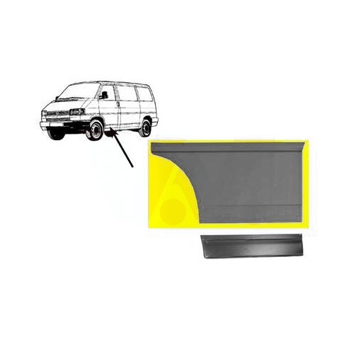  Panel de parte inferior de puerta delantera izquierda para VW Transporter T4 de 1990 a 2003 - KT40013 