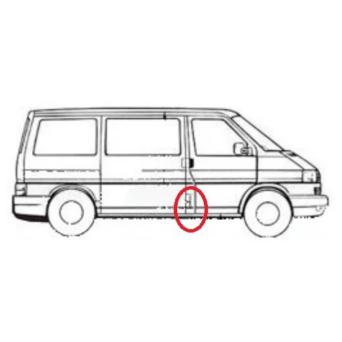  B-Säule unten außen rechts für VW Transporter T4 - KT40046 