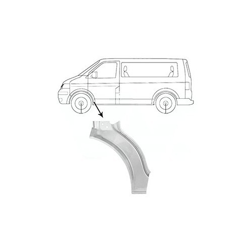  Arco do pára-lamas dianteiro esquerdo, parte traseira para VW Transporter T5 - KT40308 