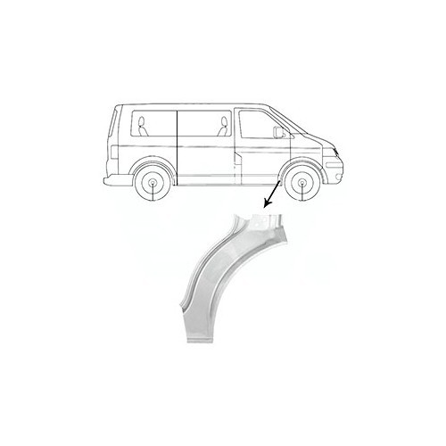  Arc d'aile avant droite, partie arrière pour VW Transporter T5 - KT40309 