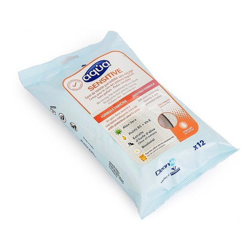  Gants pré-imbibés Total Hygiène sensitive AQUA de chez Cleanis - KV10010 