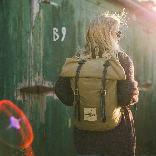 Waxed Canvas Back Pack NORTHCORE - Chocolate - KV10211