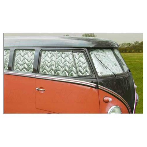  Set of insulated interior curtains with suction cups for VOLKSWAGEN Combi Split (1950-07/1967) - second choice - KX01011 