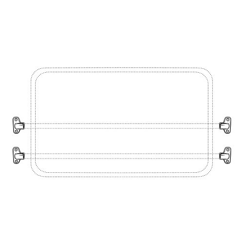 Ende des Seitenschutzgestänges der Heckscheibe für VOLKSWAGEN Kombi Split Brazil (1957-1975) - KZ00004