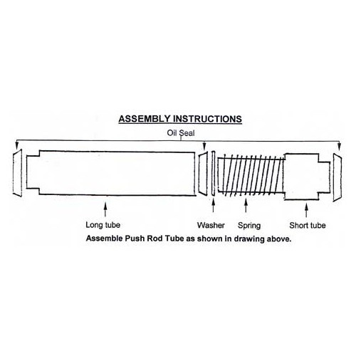 Tubo protector con muelles para VOLKSWAGEN Combi Split Brazil (1957-1975) - KZ10183