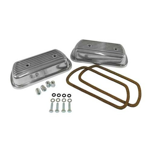  Alu screw-on rocker covers for VOLKSWAGEN Combi Split Brazil (1957-1975) - set of 2 - KZ10184 