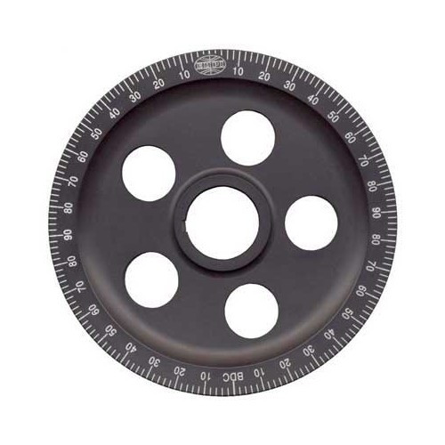  Graduated black Alu crankshaft pulley EMPI for VOLKSWAGEN Combi Split Brazil (1957-1975) - KZ10237 