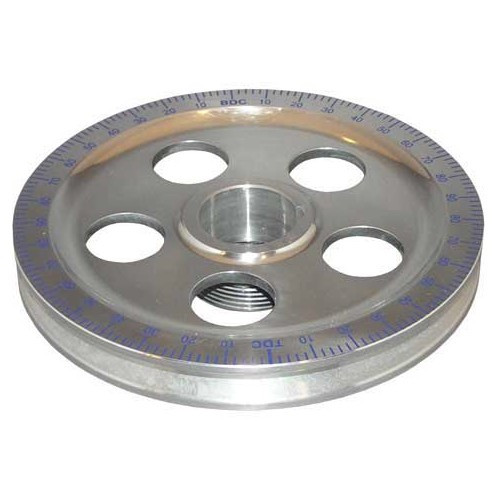  Alu crankshaft pulley blue graduated for VOLKSWAGEN Combi Split Brazil (1957-1975) - KZ10240 