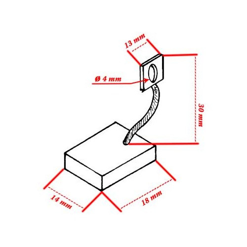 Dynamo carbons 6 Volt small model - set of 2 - KZ10263