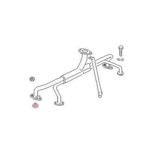 Joint entre culasse et tubulure pour moteur 1300 / 1500 / 1600 simple admission pour VOLKSWAGEN Combi Split Brazil (1957-1975) - KZ10318