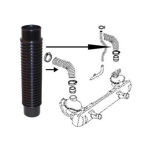  Guaina di riscaldamento in plastica flessibile per Combi Split Brazil (1957-1975) - KZ20051 