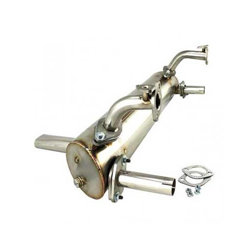 Scappamento Inox Vintage Speed semplice uscita per VOLKSWAGEN Combi Split Brazil (1957-1975) - motore 25 / 30 cv - KZ20055