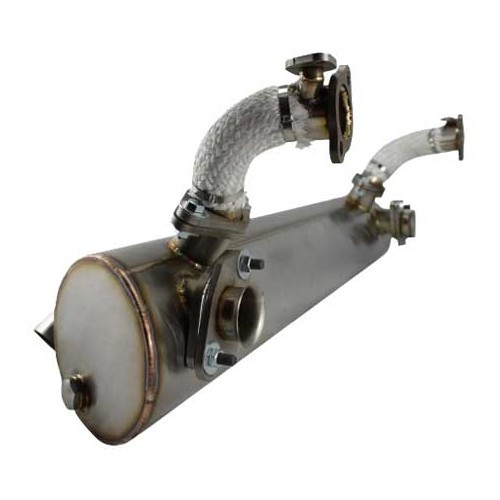 Tubo de escape de acero inoxidable Vinta ge Speed para VOLKSWAGEN Combi Split Brazil (1957-1975) - Salida central - KZ20058